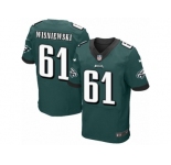 Men's Nike Philadelphia Eagles #61 Stefen Wisniewski Elite Midnight Green Team Color NFL Jersey