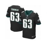 Men's Nike Philadelphia Eagles #63 Dallas Thomas Elite Black Alternate NFL Jersey