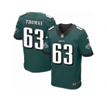 Men's Nike Philadelphia Eagles #63 Dallas Thomas Elite Midnight Green Team Color NFL Jersey