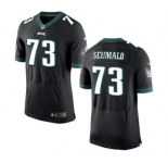 Men's Nike Philadelphia Eagles #73 Isaac Seumalo Elite Black Alternate NFL Jersey
