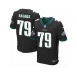 Men's Nike Philadelphia Eagles #79 Brandon Brooks Elite Black Alternate NFL Jersey