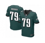Men's Nike Philadelphia Eagles #79 Brandon Brooks Elite Midnight Green Team Color NFL Jersey