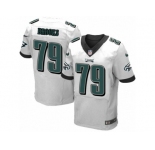 Men's Nike Philadelphia Eagles #79 Brandon Brooks Elite White NFL Jersey