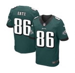 Men's Nike Philadelphia Eagles #86 Zach Ertz Elite Midnight Green Team Color NFL Jersey