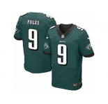 Men's Nike Philadelphia Eagles #9 Nick Foles Elite Midnight Green Team Color NFL Jersey