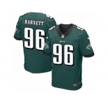 Men's Nike Philadelphia Eagles #96 Derek Barnett Elite Midnight Green Team Color NFL Jersey