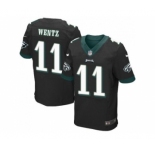 Nike Philadelphia Eagles #11 Carson Wentz Black Alternate Men's Stitched NFL New Elite Jersey[Wentz]