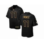 Nike Philadelphia Eagles #11 Carson Wentz Black Men's Stitched NFL Elite Pro Line Gold Collection Jersey[Wentz]