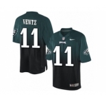 Nike Philadelphia Eagles #11 Carson Wentz Midnight Green-Black Men's Stitched NFL Elite Fadeaway Fashion Jersey[Wentz]