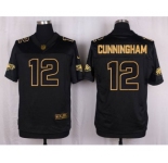nike nfl jerseys philadelphia eagles #12 randall cunningham black gold collection[Elite]