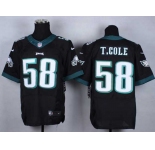 nike nfl jerseys philadelphia eagles #58 t.cole black[Elite]