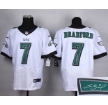nike nfl jerseys philadelphia eagles #7 bradford white[Elite bradford][signature]
