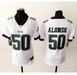 nike women nfl jerseys philadelphia eagles #50 alonso white[nike]
