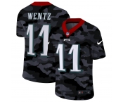 Men New Nike Philadelphia Eagles #11 Wentz 2020 Nike Camo Salute to Service Limited