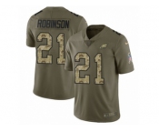 Men Nike Philadelphia Eagles #21 Patrick Robinson Limited Olive Camo 2017 Salute to Service NFL Jersey