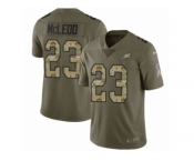 Men Nike Philadelphia Eagles #23 Rodney McLeod Limited Olive Camo 2017 Salute to Service NFL Jersey