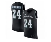 Men Nike Philadelphia Eagles #24 Corey Graham Black Rush Player Name & Number Tank Top NFL Jersey
