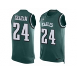 Men Nike Philadelphia Eagles #24 Corey Graham Limited Midnight Green Player Name & Number Tank Top NFL Jersey