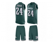 Men Nike Philadelphia Eagles #24 Corey Graham Limited Midnight Green Tank Top Suit NFL Jersey
