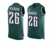 Men Nike Philadelphia Eagles #26 Jaylen Watkins Limited Midnight Green Player Name & Number Tank Top NFL Jersey