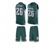 Men Nike Philadelphia Eagles #26 Jaylen Watkins Limited Midnight Green Tank Top Suit NFL Jersey