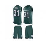 Men Nike Philadelphia Eagles #31 Jalen Mills Limited Midnight Green Tank Top Suit NFL Jersey