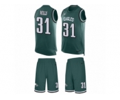 Men Nike Philadelphia Eagles #31 Jalen Mills Limited Midnight Green Tank Top Suit NFL Jersey