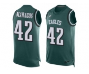 Men Nike Philadelphia Eagles #42 Chris Maragos Limited Midnight Green Player Name & Number Tank Top NFL Jersey