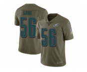 Men Nike Philadelphia Eagles #56 Chris Long Limited Olive 2017 Salute to Service NFL Jersey