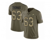 Men Nike Philadelphia Eagles #63 Dallas Thomas Limited Olive Camo 2017 Salute to Service NFL Jersey
