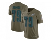 Men Nike Philadelphia Eagles #79 Brandon Brooks Limited Olive 2017 Salute to Service NFL Jersey
