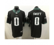 Men Philadelphia Eagles 0 D'Andre Swift Black 2023 Draft Vapor Limited Stitched Football Jersey