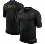 Men Philadelphia Eagles #11 Carson Wentz Nike 2020 Salute To Service Limited Jersey Black
