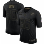 Men Philadelphia Eagles #86 Zach Ertz Nike 2020 Salute To Service Limited Jersey Black