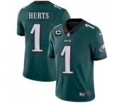 Men's Eagles 2022 #1 Jalen Hurts Green With 2-star C Patch Vapor Untouchable Limited Stitched NFL Jersey