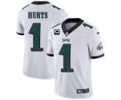 Men's Eagles 2022 #1 Jalen Hurts White With 2-star C Patch Vapor Untouchable Limited Stitched NFL Jersey