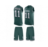 Men's Nike Philadelphia Eagles #11 Carson Wentz Limited Midnight Green Tank Top Suit Wentzylvania NFL Jersey