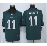 Men's Nike Philadelphia Eagles #11 Carson Wentz Limited Midnight Green Team Color NFL Jersey[Wentz]