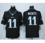 Men's Nike Philadelphia Eagles #11 Carson Wentz Limited Midnight black NFL Jersey[Wentz]