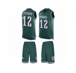 Men's Nike Philadelphia Eagles #12 Randall Cunningham Limited Midnight Green Tank Top Suit NFL Jersey