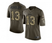 Men's Nike Philadelphia Eagles #13 Nelson Agholor Limited Green Salute to Service NFL Jersey