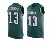 Men's Nike Philadelphia Eagles #13 Nelson Agholor Limited Midnight Green Player Name & Number Tank Top NFL Jersey