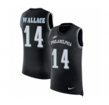 Men's Nike Philadelphia Eagles #14 Mike Wallace Black Rush Player Name & Number Tank Top NFL Jersey