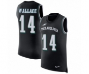 Men's Nike Philadelphia Eagles #14 Mike Wallace Black Rush Player Name & Number Tank Top NFL Jersey