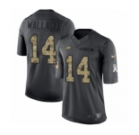 Men's Nike Philadelphia Eagles #14 Mike Wallace Limited Black 2016 Salute to Service NFL Jersey