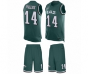 Men's Nike Philadelphia Eagles #14 Mike Wallace Limited Midnight Green Tank Top Suit NFL Jersey
