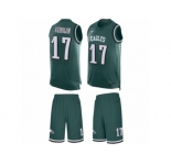 Men's Nike Philadelphia Eagles #17 Nelson Agholor Limited Midnight Green Tank Top Suit NFL Jersey