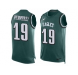 Men's Nike Philadelphia Eagles #19 Donnel Pumphrey Limited Midnight Green Player Name & Number Tank Top NFL Jersey