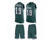 Men's Nike Philadelphia Eagles #19 Donnel Pumphrey Limited Midnight Green Tank Top Suit NFL Jersey