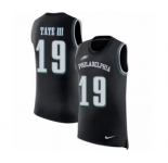 Men's Nike Philadelphia Eagles #19 Golden Tate III Black Rush Player Name & Number Tank Top NFL Jersey